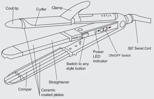 VEGA 3-in-1 Hair Style -figure