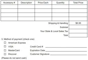 FIG 28 Digital Camera Accessory Order Form