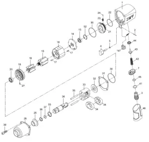 Impact Wrench – exploded view 