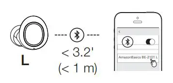 amazon basics B07T3VJKF4 Ultra-Light True Wireless Bluetooth Earbuds User Guide - Connected Search and select “AmazonBasics