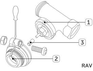 Homematic IP HmIP eTRV-C2 Wireless Thermostatic Radiator - RAV valves prior to installation
