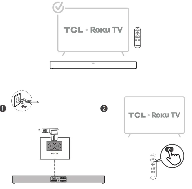TCL TSR1 Roku TV Wireless Soundbar- Connect to your Roku TV