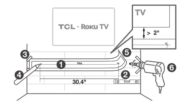 TCL TSR1 Roku TV Wireless Soundbar- Wall mount your soundbar