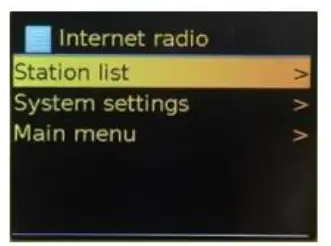 Lenco DIR-140 Stereo Internet Radio with DAB+ FM and Bluetooth - Menu navigation