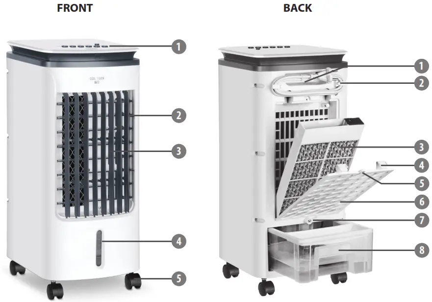 teesa TSA8043 Portable air cooler - PRODUCT DESCRIPTION