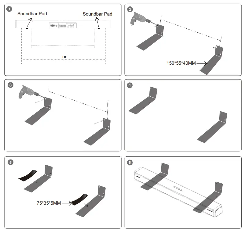 MAJORITY SPDAS268XX Plus 2.1.2CH Soundbar and Subwoofer with Dolby Atmos - Please note