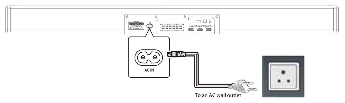 MAJORITY SPDAS268XX Plus 2.1.2CH Soundbar and Subwoofer with Dolby Atmos - Power ON and OFF