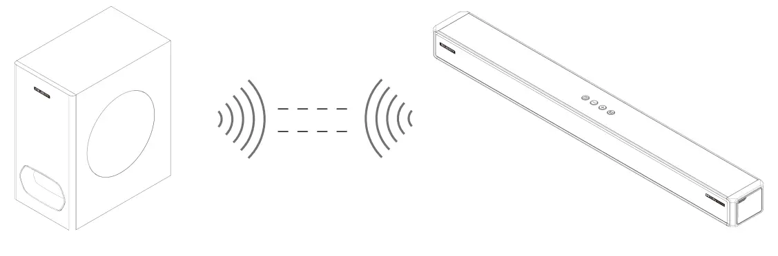 MAJORITY SPDAS268XX Plus 2.1.2CH Soundbar and Subwoofer with Dolby Atmos - Subwoofer indicator