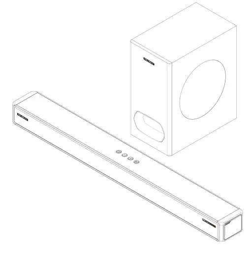 MAJORITY SPDAS268XX Plus 2.1.2CH Soundbar and Subwoofer with Dolby Atmos