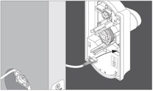 Fig 10 Route wire through indicated hole below.