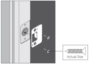 Fig 15 Install strike onto door jamb.