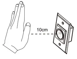 ZKTECO TLEB101 Touchless Exit Button - sensing