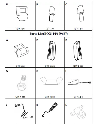 Qualfurn MOF000223A Leather Power Lift Recliner Chair fig 5