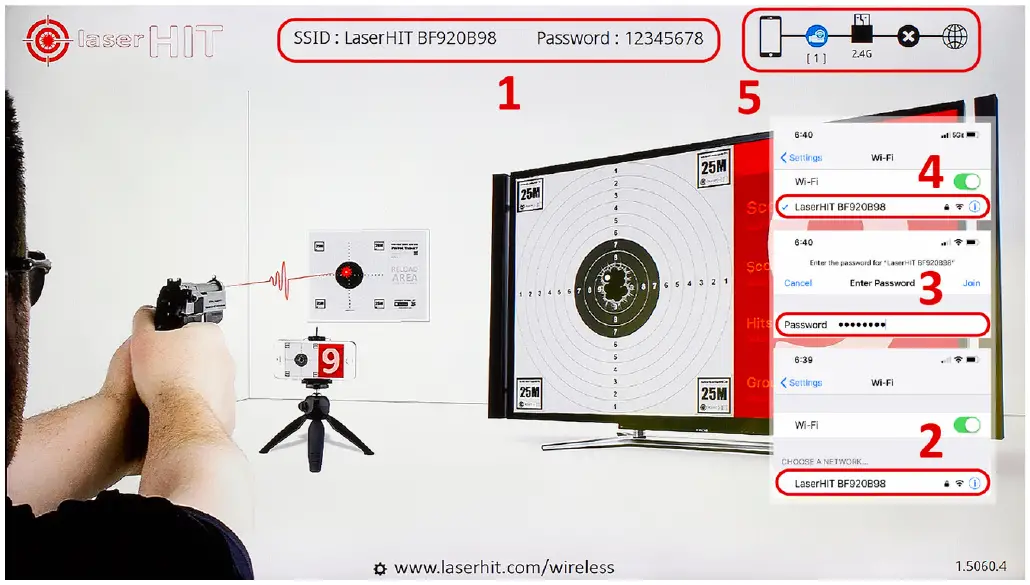 laser HIT WIRELESS-X HDMI Dongle iPhone 3