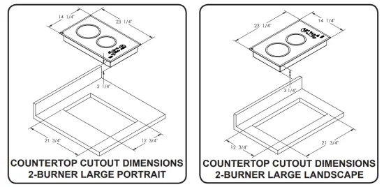 Ventilation opening sizes
