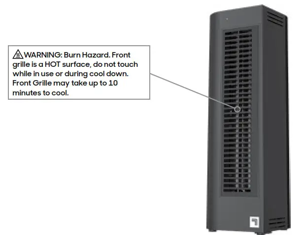 SHARPER IMAGE CERAMIC 3 Tower Space Heater- SAFETY FEATURES