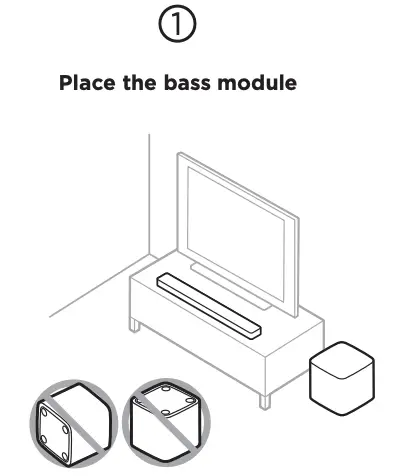 Place the bass module 3