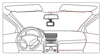 Z-EDGE R1 Dual Dash Cam Built in Wi-Fi FHD 1080P Camera - installation 2