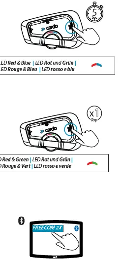 cardo Freecom 2x Motorcycle Helmet Headset 12