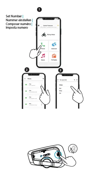 cardo Freecom 2x Motorcycle Helmet Headset 5