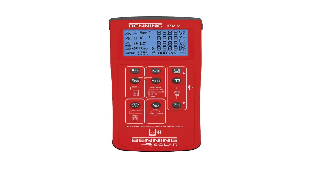 Benning Pv 2 Electric Tester Set Instructions
