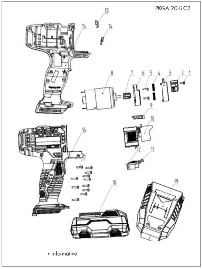 PARKSIDE PKGA 20 Li C2 4 in 1 Cordless Combination Tool - fig5