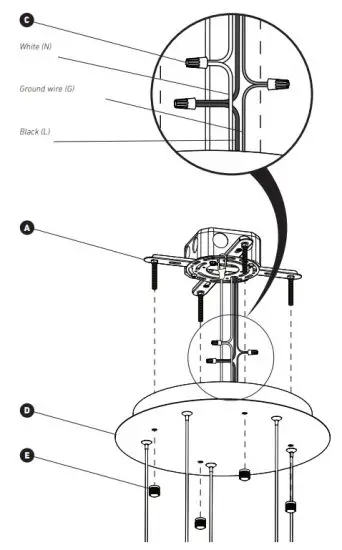 artika PDT5-SO 5 Light LED Pendant - CONNECTING