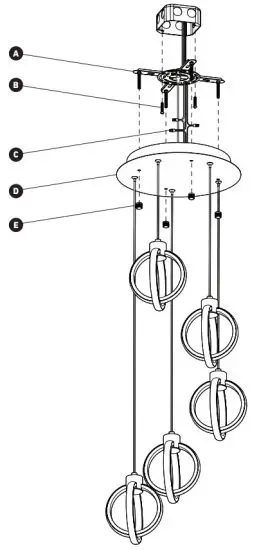 artika PDT5-SO 5 Light LED Pendant - INSTALLATION