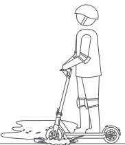 ninebot Kick Scooter Do not ride through