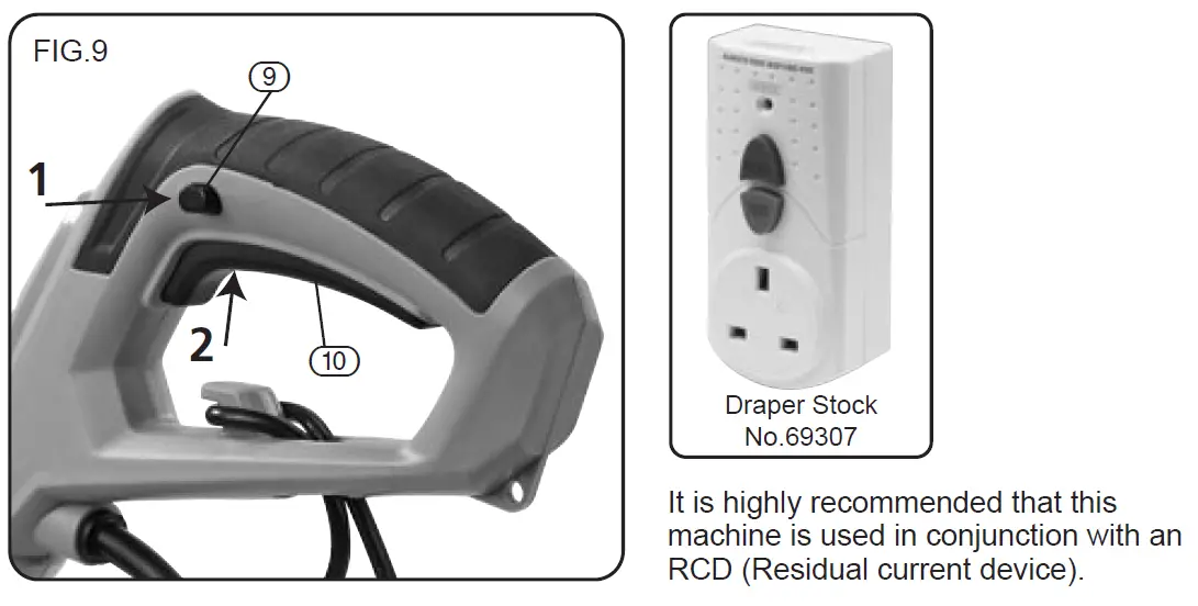 DRAPER -45927 -500W -Grass -Trimmer -14