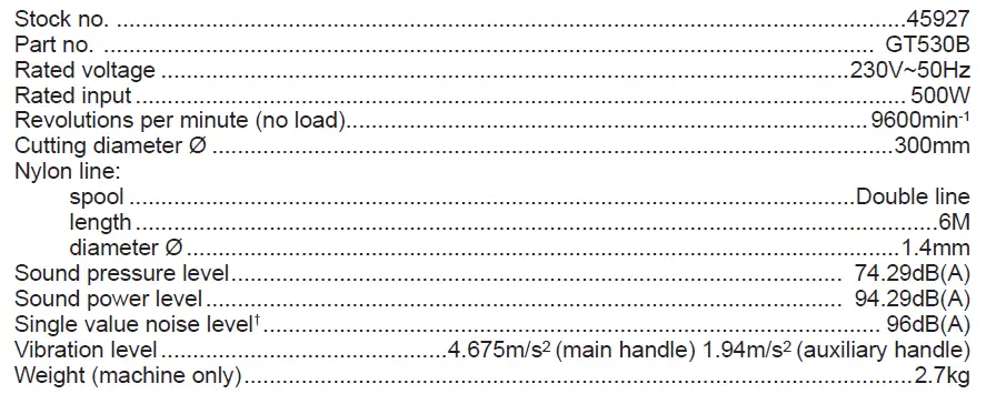 DRAPER -45927 -500W -Grass -Trimmer -2