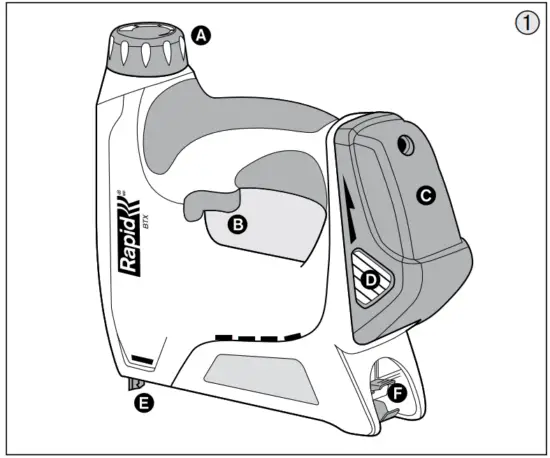 Rapid BTX530 Cordless Battery Tacker - Fig 1