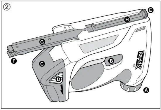 Rapid BTX530 Cordless Battery Tacker - Fig 2