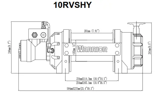 WARRIOR Hydraulic Winch - 10RVSHY