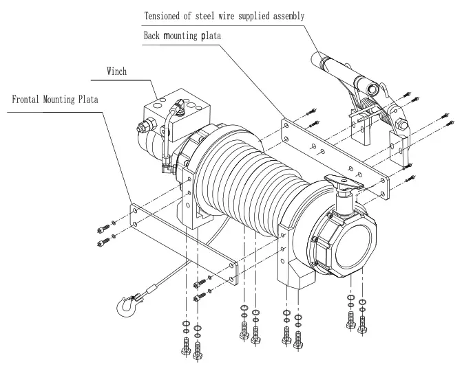WARRIOR Hydraulic Winch - installation