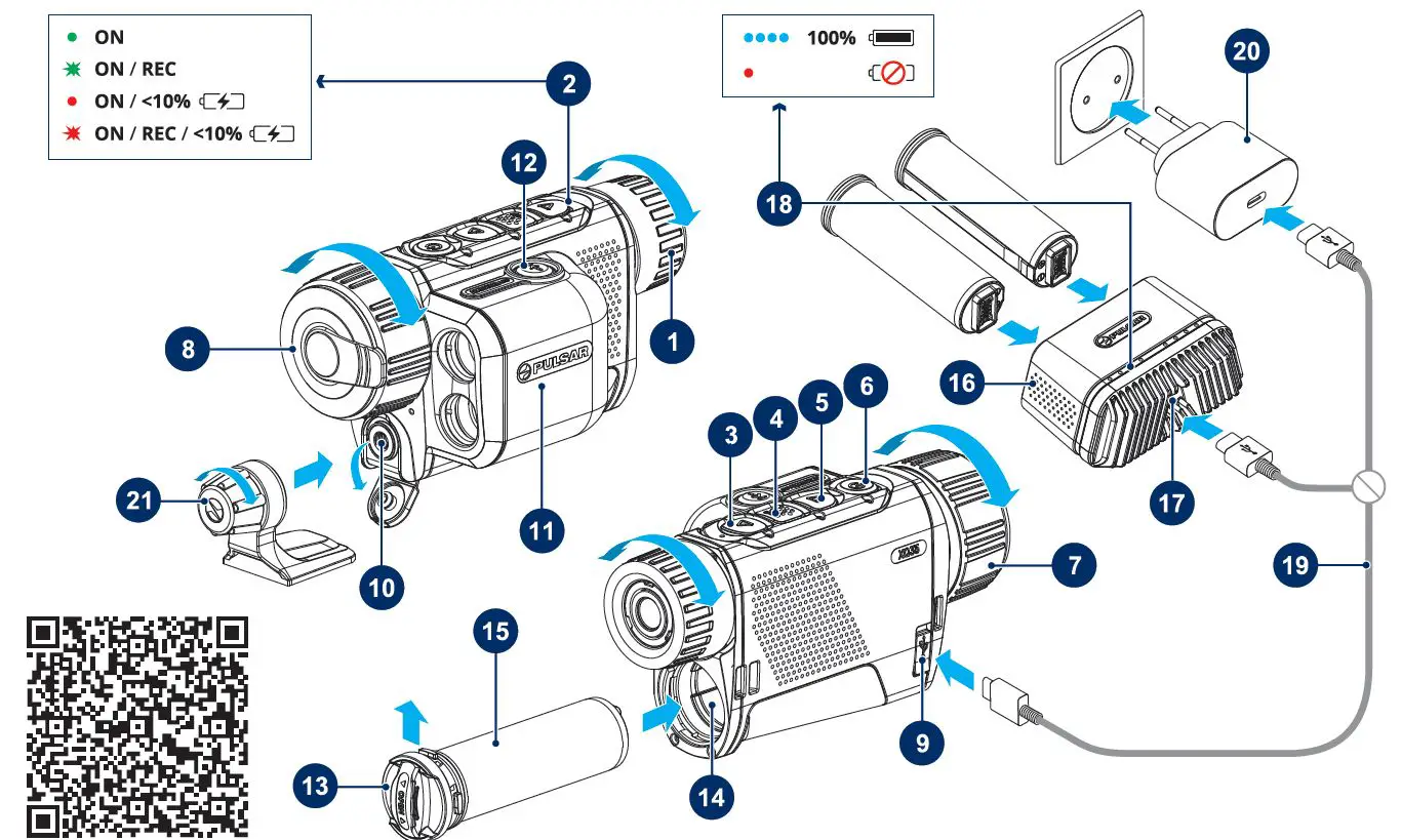 PULSAR AXION 2 LRF XQ Thermal Imaging Monocular FIG-1
