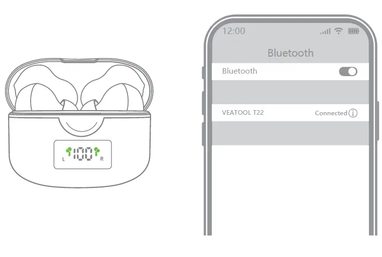 VEATOOL T22 True Wireless Earbuds 10