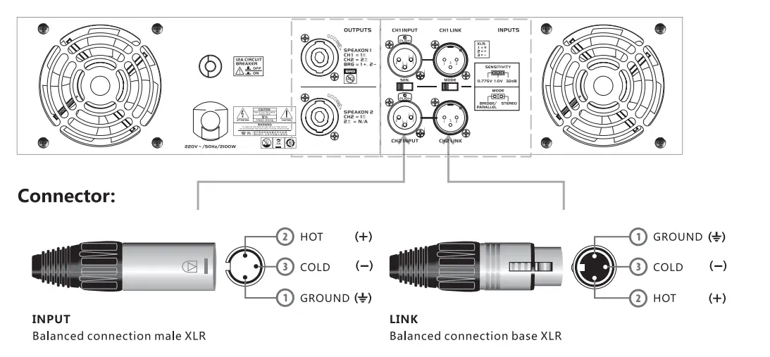 sae-audio-H-2X800W-Professional-Power-Amplifier-5
