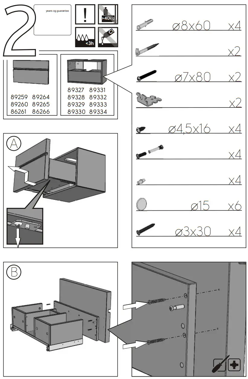 KOLO Domino 89327 Universal Cabinet with Drawer - figure 1