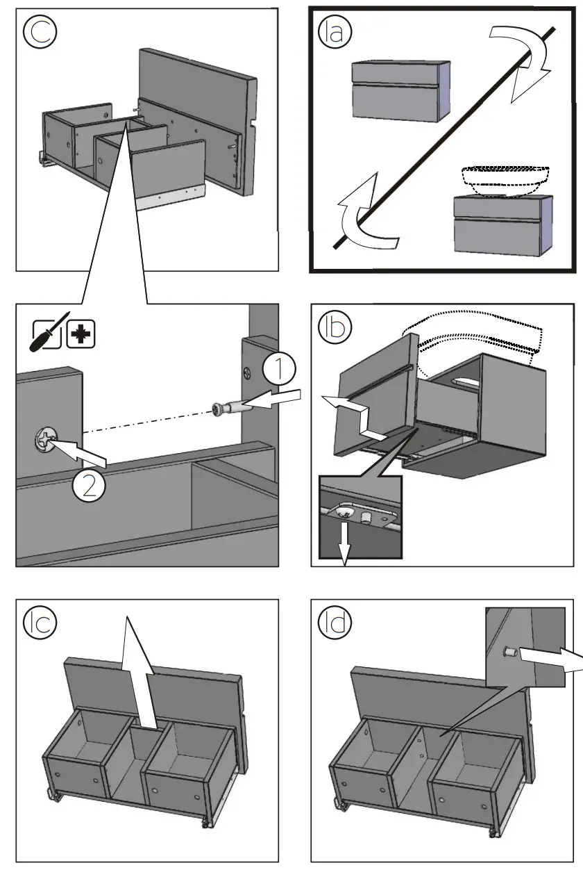 KOLO Domino 89327 Universal Cabinet with Drawer - figure 2