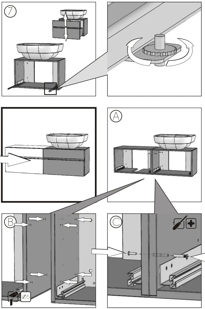 KOLO Domino 89327 Universal Cabinet with Drawer - figure 6