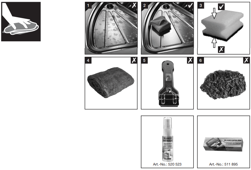 BLANCO Dinas 45 S Stianless Steel Brushed - 4