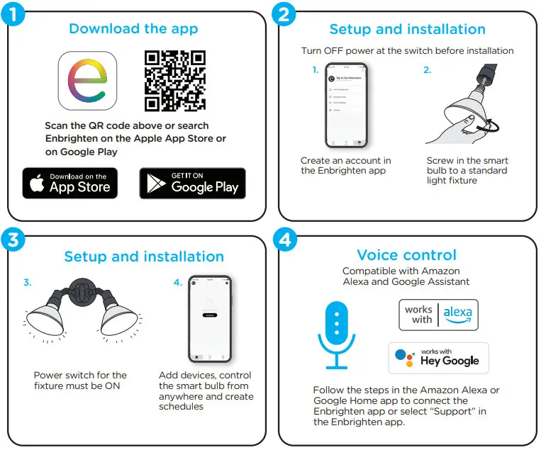 byjasco 62414 Wi-Fi Smart LED Bulb - Apps
