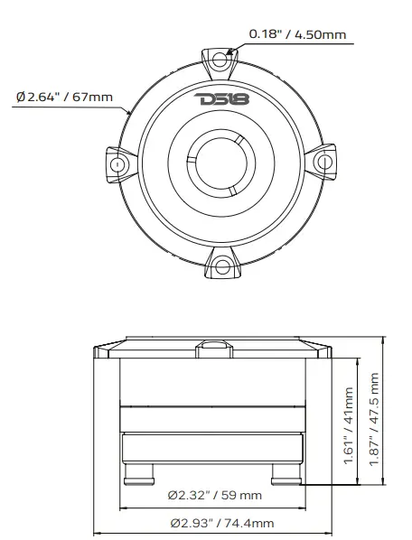 DS18 PRO-TWN1 3 Inch Super Bullet Tweeter-1