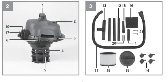 Einhell TC-VC 1930 S Wet and Dry Vacuum Cleaner fig 2