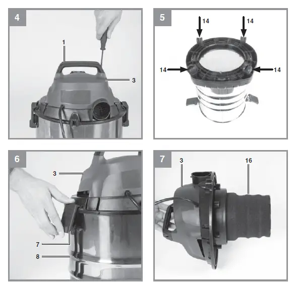 Einhell TC-VC 1930 S Wet and Dry Vacuum Cleaner fig 3