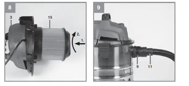 Einhell TC-VC 1930 S Wet and Dry Vacuum Cleaner fig 4