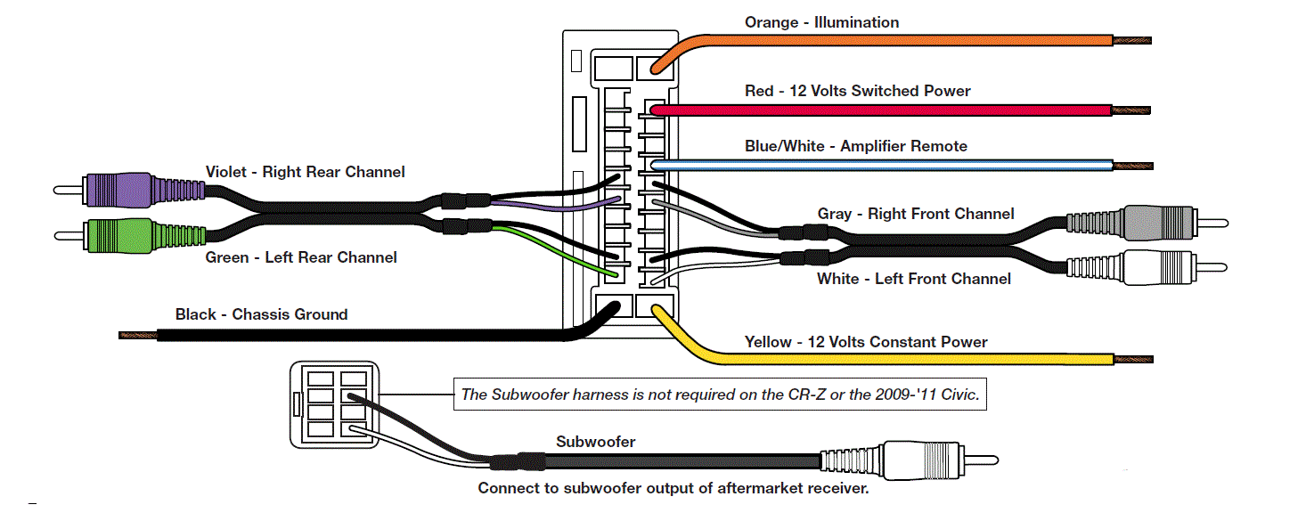 CRUTCHFIELD 701730 Receiver Wiring Adaptor FIG 1