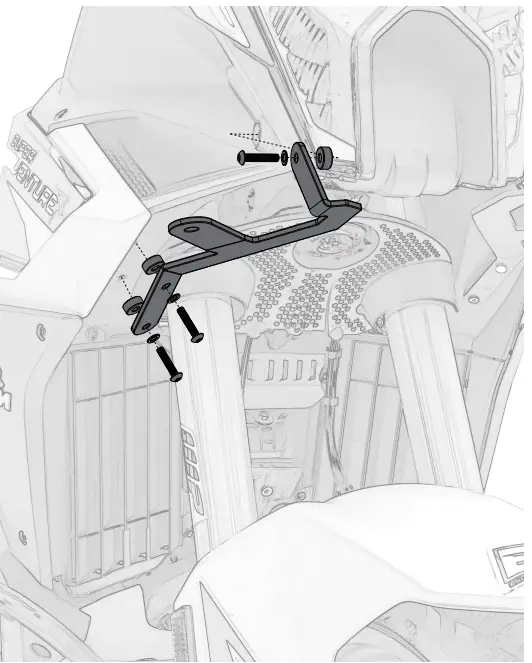 DENALI HMT.04.10500 KTM 1290 Super Adventure R Upper Light Mounting Bracket 2