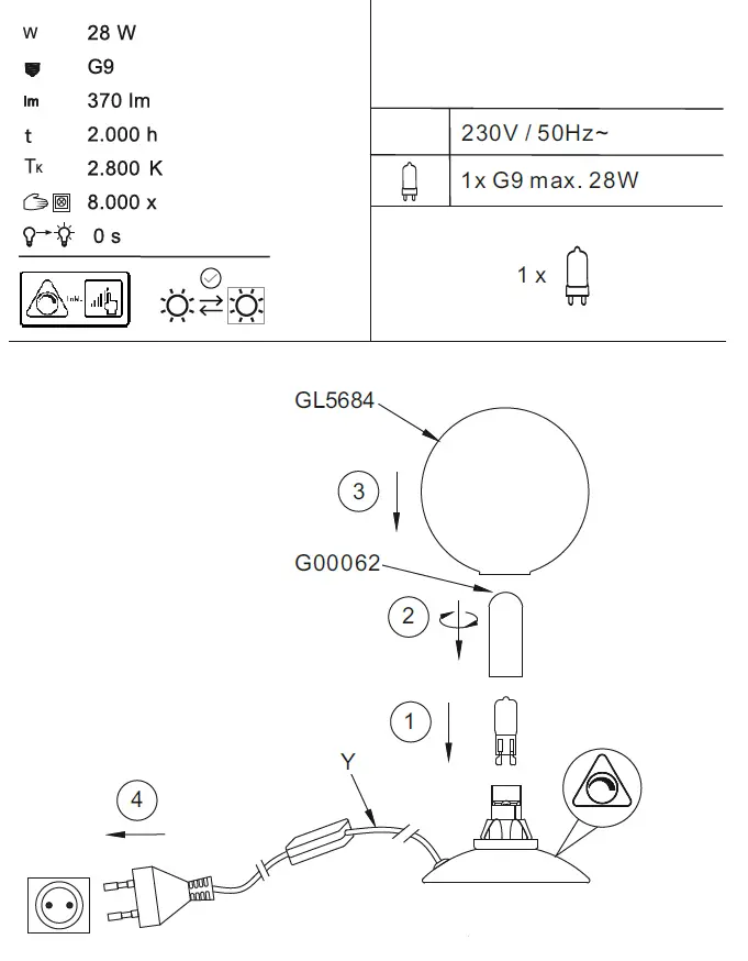 Paul Neuhaus BUBBA 818976 LED Table Lamp fig 1